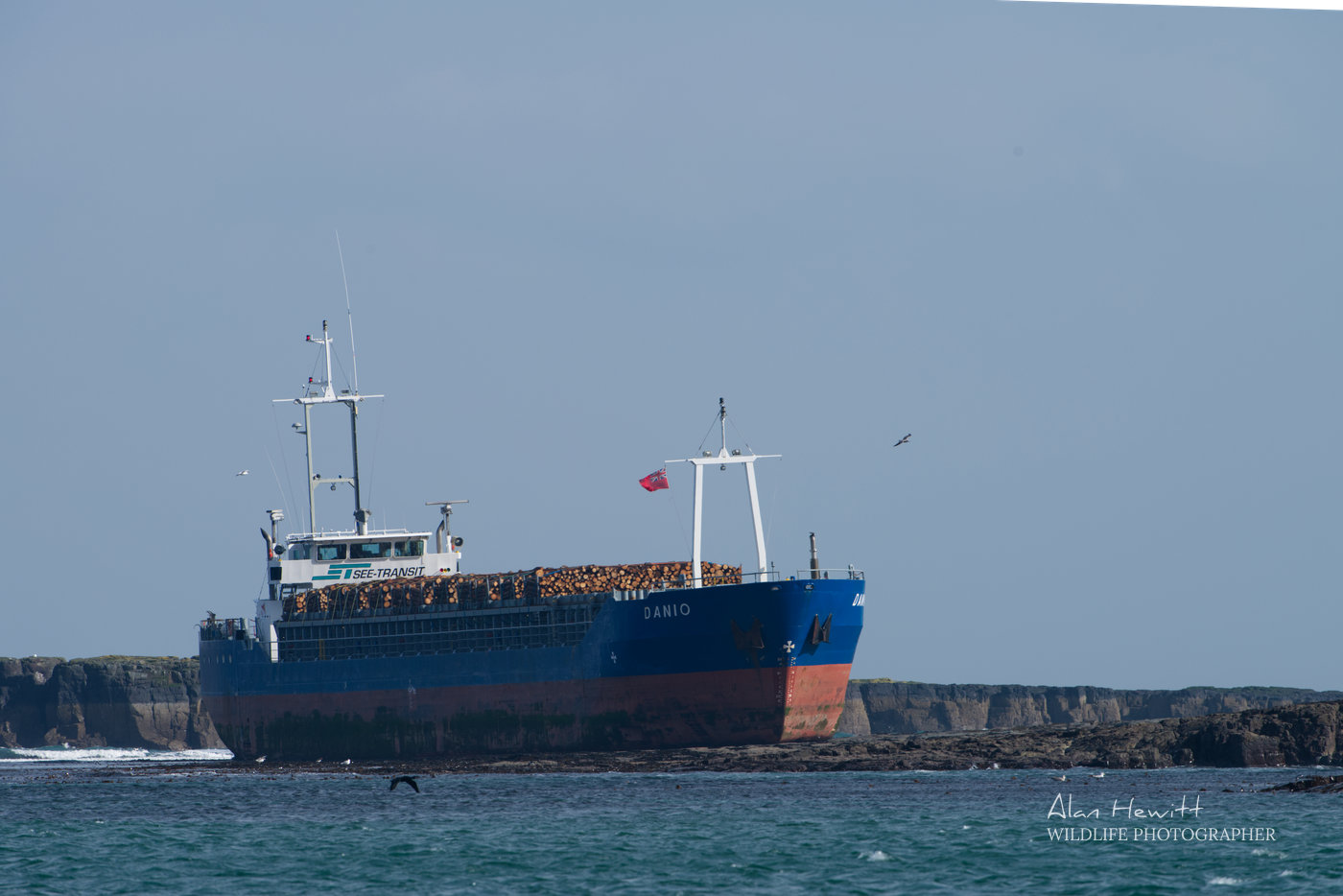 MV Danio Grounded on the Blue Caps, Farne Islands. Alan Hewitt Photography.